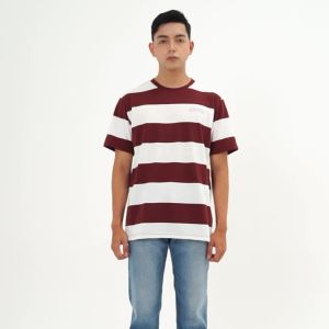 3Second Kaos Pria Lengan Pendek Garis-Garis Stripe Blaster OL-C970924