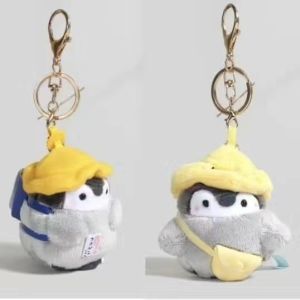 Travel Penguin Pendant Japanese Cute Doll Backpack Keychain Energy Schoolbag Couple Plush Doll Hanging Decoration Keyring