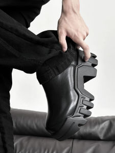 Paris Gear ของแท้ หนัง รองเท้าดาร์บี้ผู้ชาย หลากหลาย รองเท้าโลฟเฟอร์แบบสวมสําหรับเดินทางเพิ่มความสูงแพลตฟอร์มด้านล่างหนา ลำลอง หนัง รองเท้า