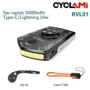 Đèn Pha Xe Đạp CYCLAMI RVL01 5000mAh Đèn Trước Ban Ngày Đèn Xe Đạp An Toàn Tăng Khả Năng Nhìn Rõ Khi Đạp Xe Tương Thích Với Garmin XOSS IGS