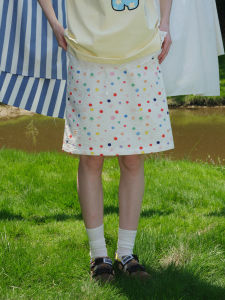 Colorful Polka Dot High Waist A-Line Mini Skirt for Women Summer Casual Print Skirt Oddmaker Brand Loose Fit Summer 2025