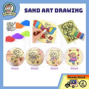 KOGGY Colorful Sand Painting Pictures Drawing DIY Color Sand Painting Art Sand Paper For Children Kids Education Toy儿童沙画Lukisan pasir kanak-kanak