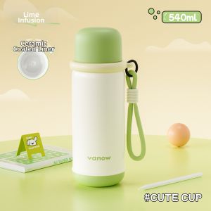 Vanow | Small Portable Thermos Mug Ceramic Lining