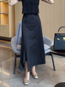 MANMI | Elegant Irregular A-Line Skirt for Women Mid-Length