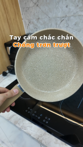 Chảo Chống Dính Inox 304 Ø24cm – Chống Dính Tốt Dẫn Nhiệt Nhanh – Hàng Đức – BH 1 Năm