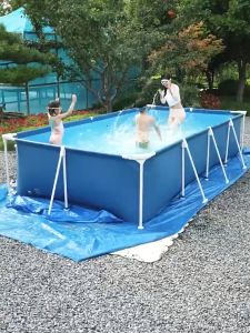 Swimming Pool Rectangular Foldable Original Set Rectangular Folding Pool Adult Family Pool Inflatable Swimming Pool Outdoor Childrens Swimming Pool Large Size Pools