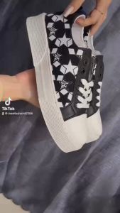Giày nam thể thao thuê hoạ tiết ngôi sao thời trang phối đồ đi chơi đi biển