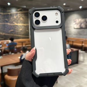 TPU Case For iPhone 17 16 15 14 13 12 Pro Max Plus Rugged Hybrid Transparent Shockproof Armor Hard PC Frame Bumper Back Cover