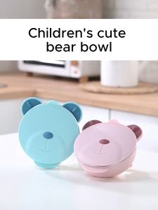 316 Stainless Steel Baby Feeding Bowl strong suction Lunch Box 3 Grid food tableware set Water injection insulation