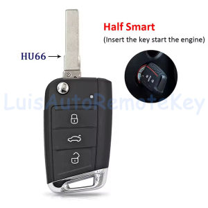 3 Buttons Half-Keyless Remote Car Key Fob 434MHz MQB48 Chip for VW Seat Leon Ateca Golf7 MK7 Touran Polo Tiguan Skoda Octavia