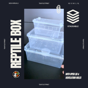 Reptile box / reptile enclosure stackable / open lid 3 way reptile box size XXS XS S M L XL
