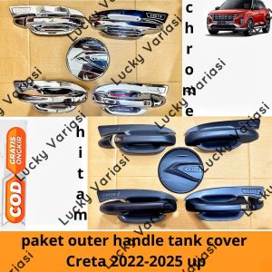 paket outer handle tank cover Hyundai Cross 2023 2024 2025 hitam dop chrome