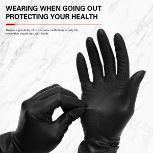 Hair Dye Gloves Black Reusable Hair Color Gloves Professional Washable Rubber Gloves Hair Coloring Accessories 3 Sizes