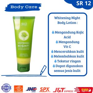 Whitening Night body lotion hand body HB pemutih badan herbal SR 12 malam BPOM mencerahkan kulit aman pelembab glowing original terbaru terlaris COD