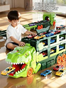 TEMiTANGMI | Dinosaur Deformation Sliding Ejection Toy Car