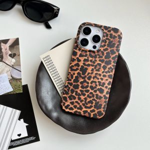 Fashion Classic Full Screen Leopard Print Black Spot Matte Scrub Soft TPU Cover Case for iphone 11 12 13 14 15 16 Pro Max