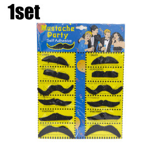 12Pc/Set Self Adhesive Fake Mustaches Halloween Cosplay Fake Beard Photobooth Props Christmas Funny Fake Mustache Sticker