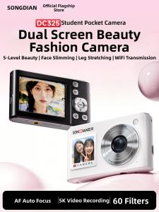 SONGDIAN | Selfie 5K HD Mini Compact Digital Camera for Students Vlog Travel