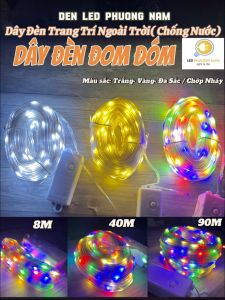 Cuộn Dây Đèn Led Hạt Gạo Trang Trí Trong Nhà / Ngoài Trời Chống Nước 8m/40m/90m Siêu Sáng