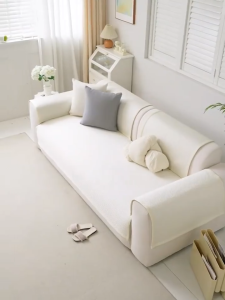 Ice Feeling Ice Silk Bean Cotton Sofa Cushion Soft Comfortable Summer Cooling Anti-slip Pad Anti-deform Durable Long-term Use Suitable for L-shaped Straight Sofa Living Room Bedroom Cotton Sofa Cushion