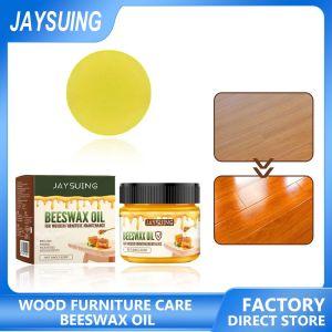 Jaysuing Wooden Beeswax Household Furniture Polishing Beewax Waterproof Wood oil Wax Polish all Types Wood Cleaner for Furniture Cabinets Wood Care Wax Natural Beeswax Furniture Polishing Oil Waterproof Wood Door Maintenance Wax with Sponge for Cabinets