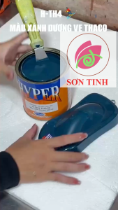 Sơn xe tải THACO màu xanh dương ánh ve dưa 1K sơn thơm công nghiệp (Code: H-TH4)