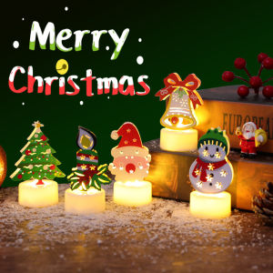 Cute-Ghost   โคมไฟ Led สําหรับตกแต่งคริสต์มาสหน้าต่าง ซานตาคลอสสำหรับตกแต่งต้นคริสต์มาส