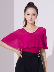 2025 New Style Dance Costume Summer Modern Dance Top Womens Latin Dance Social Dance Clothing National Standard Practice Suit