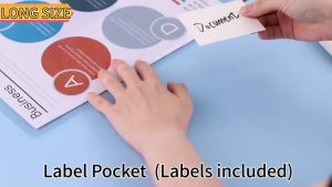 Long/B6 Zipper Pouch Transparent File Bag Zipper Envelope Document Bag File Folder Organizer 12Pcs/Set