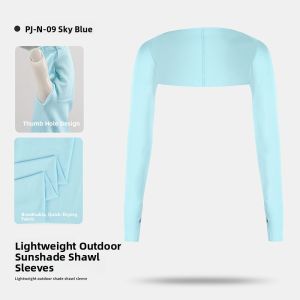 Sun Protection Shoulder-Connected Gloves for Women Summer Cycling Arm Protection Ice Silk Gloves