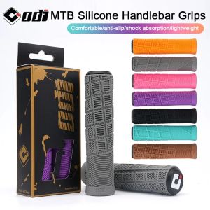 1pair MTB Silicone Bicycle Handlebar Grips Mountain Bike Grips BMX Fixie Bike Soft Grips Shockproof Cycling Parts Accessories