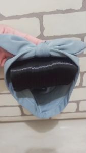 Turban Anak Bayi Rambut Poni Hitam Premium Anti Rontok