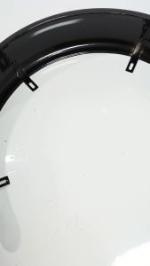 ebike rear fender back tapaludo black coated steel for tire size 3.00-10 commonly use for 3 wheeled or etrike like P2 IGO Nwow kuda and other model or brand