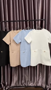 SV 6594 - Anna Dress | Silvervogue | Gaun Tweed Mini Pakaian Kasual Wanita