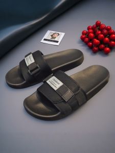 Mens Slip-On Sandals Outdoor Wear Summer Magic Stick One-Strap Couples Anti-Slip Slip-On Trendy Beach Sandals Breathable