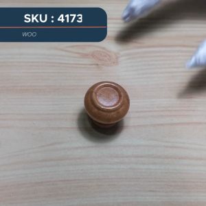 4PCS 30MM Round Wood Unfinished Cabinet Furniture Drawer Knobs Pulls Handles