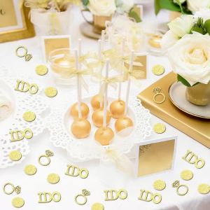 120 Cái Giấy Kim Tuyến Hình Nhẫn Kim Cương Trang Trí Tiệc Cưới Mr & Mrs Dùng Cho Tiệc Đính Hôn Giáng Sinh Và Tất Cả Các Dịp