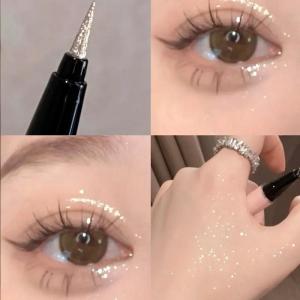 Beautiful and Shiny! Pink Pearlescent Eye Shadow Pen Liquid Eyeliner Outline Highlight Brightening Extremely Fine Pearl Waterproof Lasting