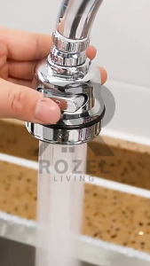 ROZEL Sambungan Kran Kepala Wastafel Cuci Piring Booster Flexible Sambungan Kran Cuci Piring Lentur ON OFF Selang Bahan Abs Chrome