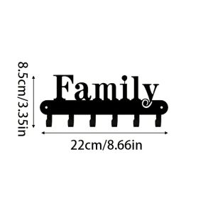 CIFbuy | CIFBUY Iron Wall Art 6 Hooks Metal Key Rack Decor Rustic Accent Organizer For Home Entryway Hallway New House Gift Vintage