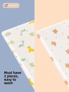 Pure Cotton Bamboo Fiber Baby Bedding Set Childrens Summer Mattress Cover Quilted Baby Bedding for Newborn to 3 Years Old Kids