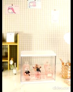 Perfume Box Organizer Transparent Dust Proof Acrylic Perfume Display Rack Lipstick Cosmetics 香水收納盒