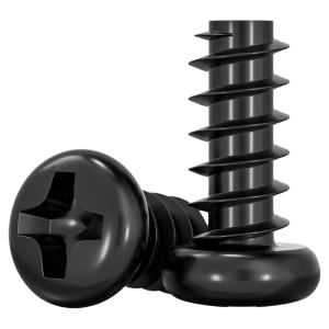 TIANZHUOJINSHU | Hardened Carbon Steel Black Round Head Cross Pan Flat Tail Self-tapping Screws