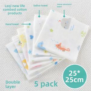 10 Baby Pure Cotton Saliva Towel Newborn Gauze Handkerchief Baby Nursing Square Towel Kindergarten Face Washing Handkerchief