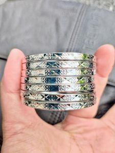 (Có Video Thật) Bộ Ximen Trắng 07 Chiếc Khoá Lưỡi Gà (Khoá Vàng Thật) Mạ Bạch Kim Chạm Khắc Cao Cấp - Ximen 04 Ly Loại Đeo Cả Năm Không Phai - Lokalo 27922