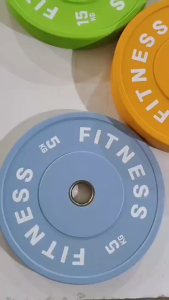 แผ่นบาร์เบล ขนาดรู 2 นิ้ว เคลือบยางเต็ม สีสันสด แผ่นมาการอง (ราคา/แผ่น)