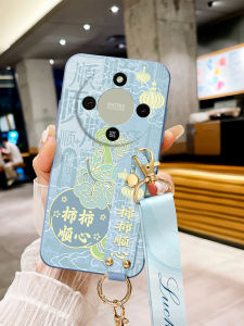 Honor X70 X60 pro X50 pro GT Soft Protective Phone Case Womens Crossbody Strap Neck Rope Creative Chinese Style TPU Cover