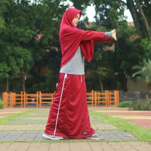 Rok Celana Olahraga Muslimah bahan Lotto Super Premium - Celana Rok Kulot Training Workout senam Joging