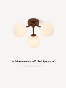 NSWR | Retro Wabi-Sabi Walnut Wood Ceiling Light