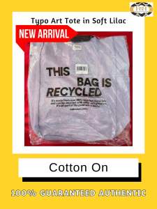 Cotton On Typo Art Tote Bag Collection - USA Authentic